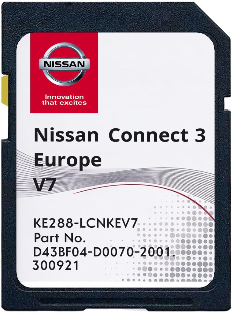 Nissan Connect 3 v7 SD-Karte Europa | Teilenummer: KE288-LCNKEV7