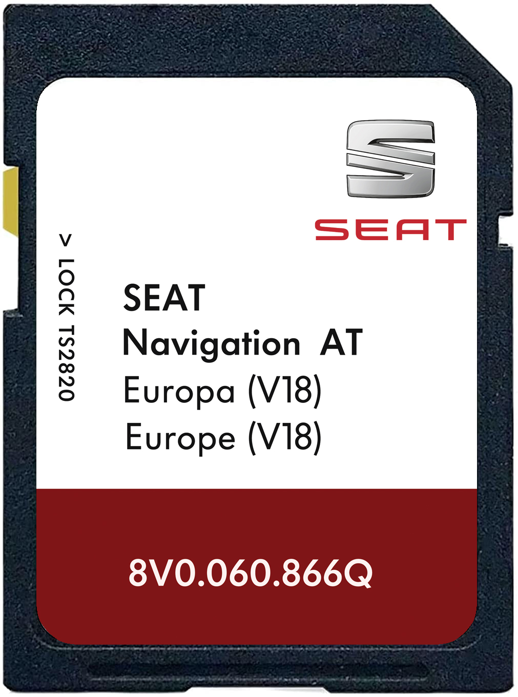 SEAT Navigation AT MIB1 V18 SD-karten 2023 Europa 16GB | Teilenummer: 8V0060866Q – Bild 1