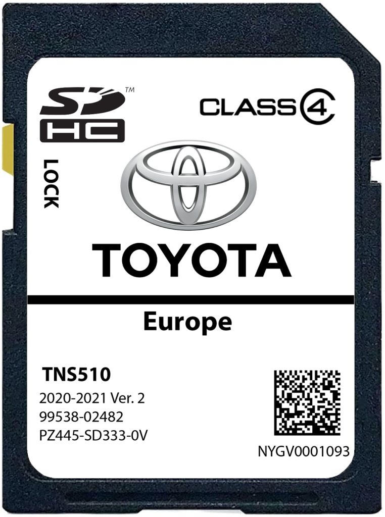 Toyota TNS510 Ver.2 SD Karte Europa Teilenummer: PZ445-SD333-0U